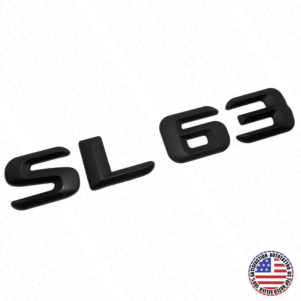 15-16 SL 63 AMG Letter 3D Emblem Trunk Logo Nameplate Badge Decorate Matte Black