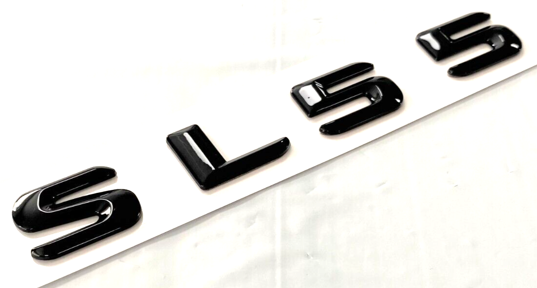 1X BLACK SL55 FOR MERCEDES REAR TRUNK EMBLEM BADGE NAMEPLATE LETTER NUMBERS