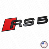 Audi RS 5 Matte Black Rear Letter Tail Nameplate Trunk Emblem Badge Sport Sline