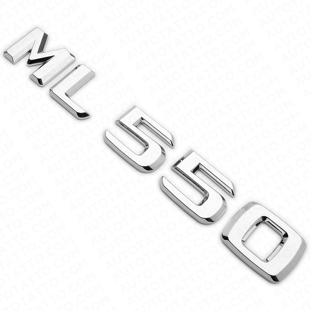 Benz ML 550 AMG Letter Emblem Trunk Logo Nameplate Badge Decorate Sport Chrome