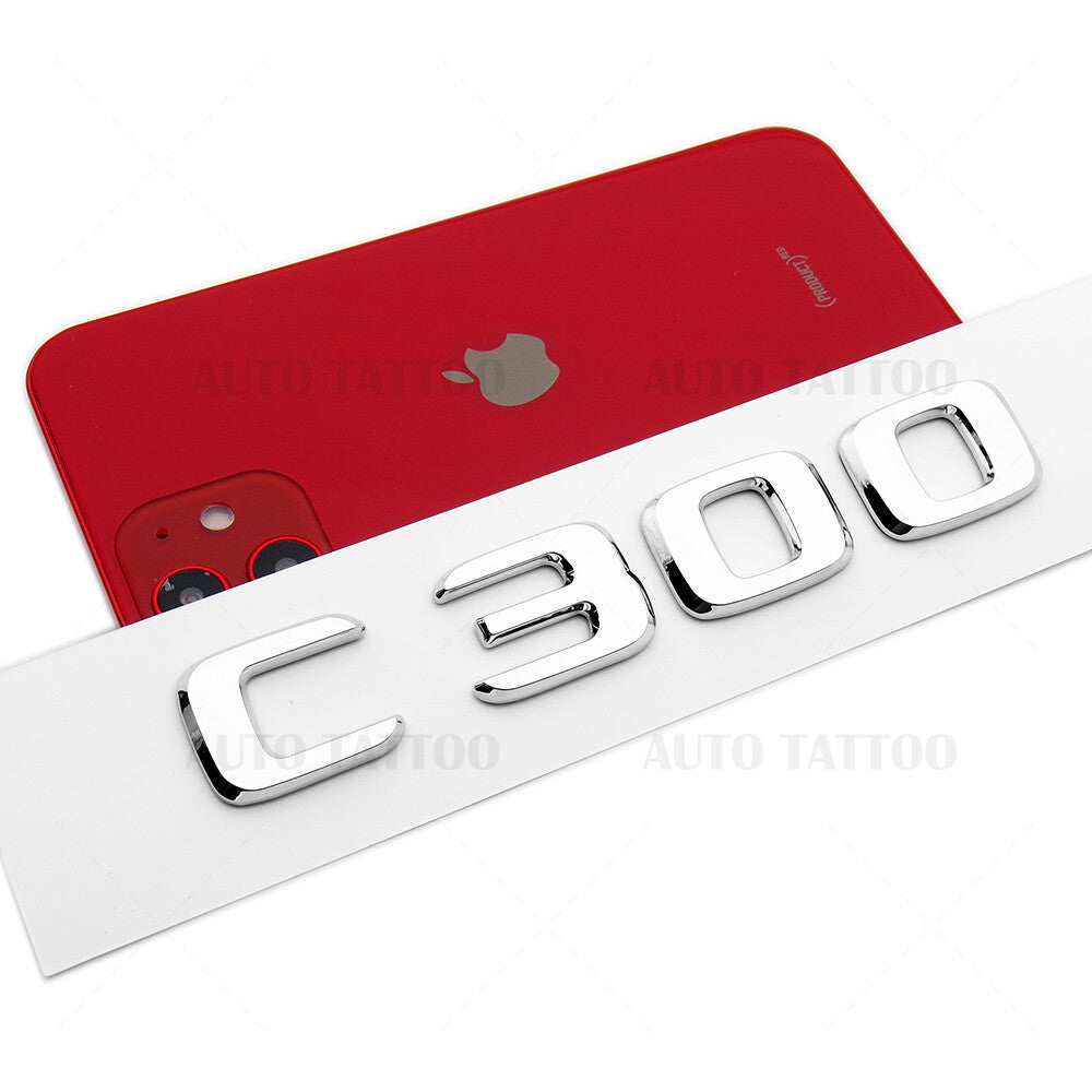 17-21 C300 Emblem Trunk Lid Letter Logo Nameplate Badge Decorate AMG OEM Chrome