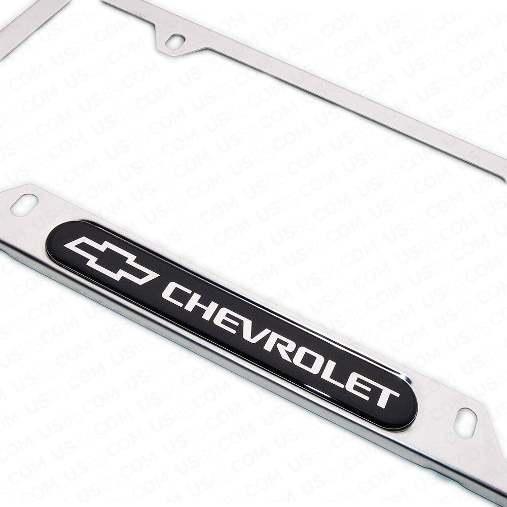 Chrome Stainless Steel Front Rear Chevrolet Sport License Plate Frame Cover Gift