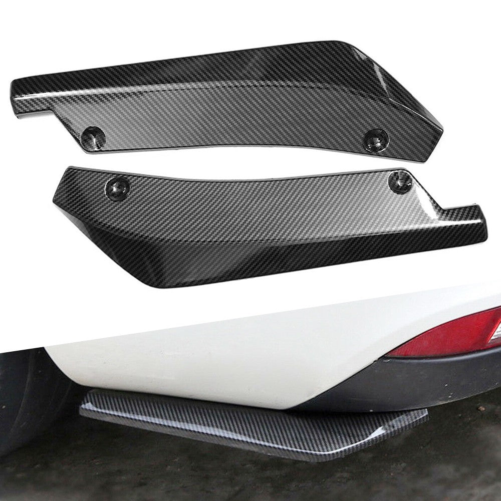 2Pcs Polished Car Rear Bumper Lip Diffuser Splitter Canard Protector Accessories