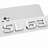 07-14 SL 63 AMG Letter Emblem Trunk Logo Nameplate Badge Decorate Sport Chrome