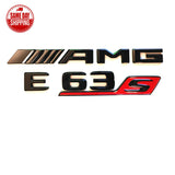 E63S+AMG+V8 BITURBO 4MATIC+Rear Star GLOSS BLACK Emblem Badge For Mercedes W213