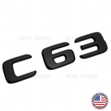 17-21 C 63 AMG Emblem Trunk Lid Letter Logo Nameplate Badge Decorate Matte Black