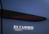 Black GLA45 + AMG + 4 MATIC + TURBO Trunk Emblem Badge Sticker for Mercedes