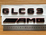 Black RED Number Letters Rear Trunk Badge Emblem for GLC63 AMG