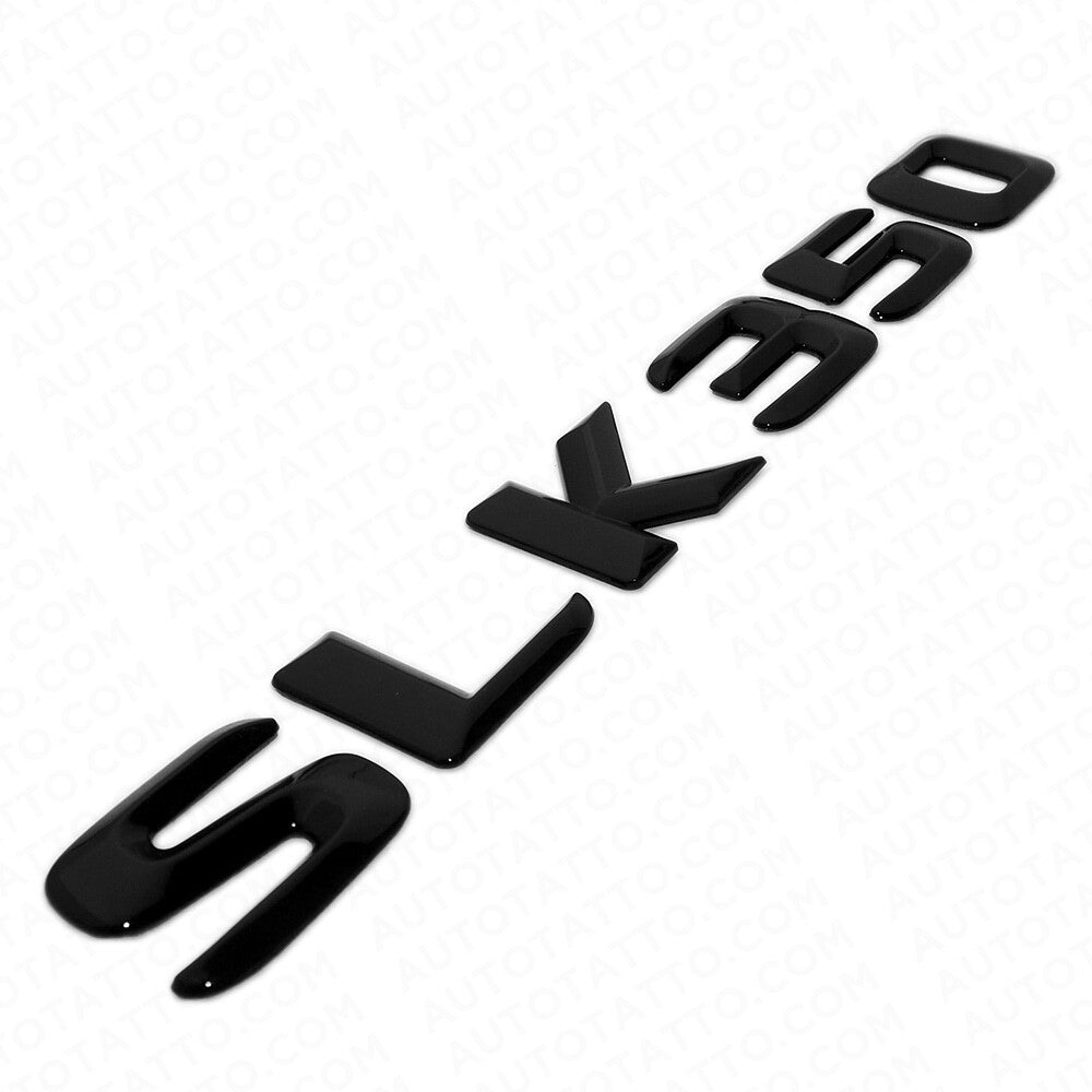 15-16 SLK 350 AMG Letter Emblem Trunk Logo Nameplate Badge Decorate Gloss Black
