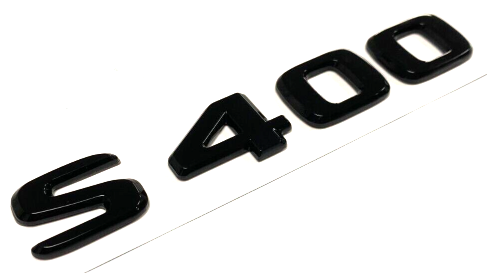 GLOSS BLACK S400 FOR MERCEDES REAR TRUNK EMBLEM BADGE NAMEPLATE DECAL LETTERS
