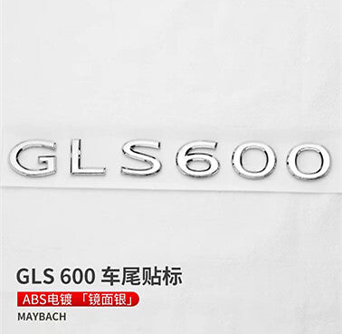 Chrome 3D GLS600 Maybach Number Trunk Letters Badge Emblems Sticker For Benz