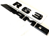 GLOSS BLACK R63+AMG FOR MERCEDES R63 REAR TRUNK EMBLEM BADGE NAMEPLATE