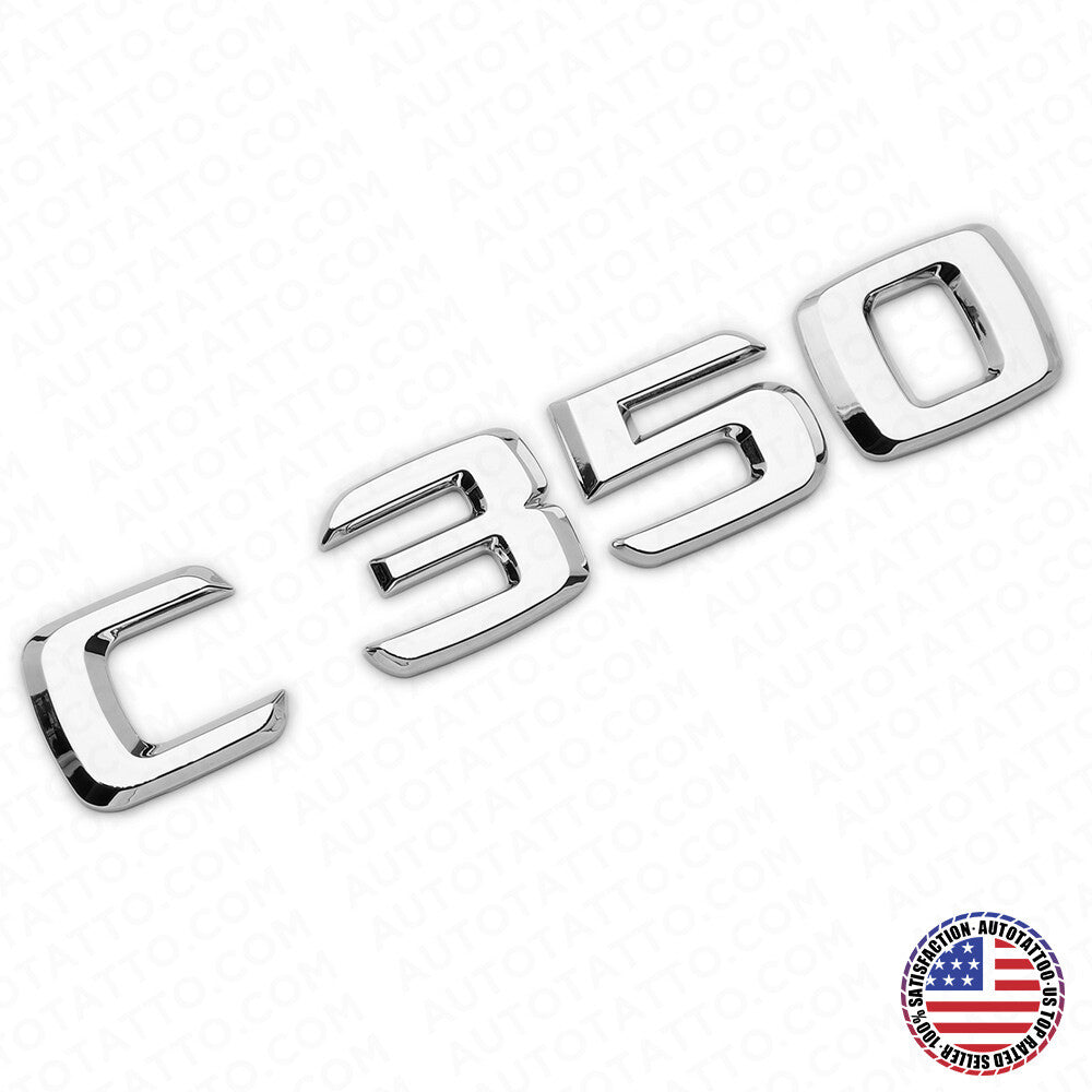 06-15 C 350 Emblem Trunk Lid Letter Logo Nameplate Badge Decoration AMG Chrome