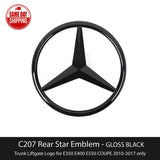 For Mercedes E Class C207 COUPE Boot Lid Star Badge Rear Gloss Black 2010-2017