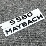 2PCS Gloss Black ABS Trunk Emblem Badge Sticker for S-Class W222 Maybach S580