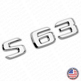 07-13 S 63 AMG Letter 3D Emblem Trunk Logo Nameplate Badge Decorate Sport Chrome