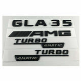 Matt Black Letters GLA35 AMG TURBO 4MATIC Emblems for Mercedes Benz X156 W156