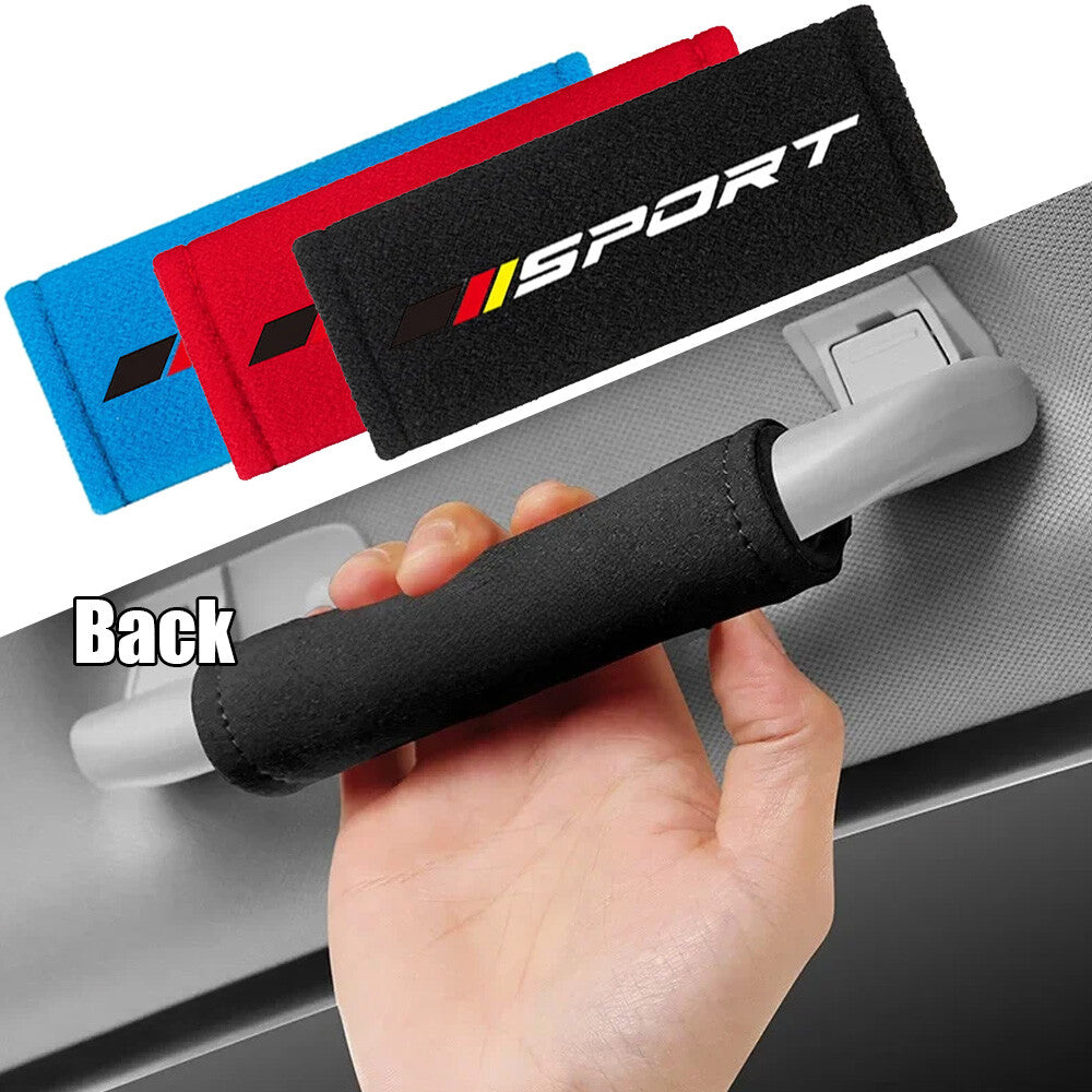2pcs Fluff Interior Roof Door Handle Protector Armrest Cover Accessories Car Accessory