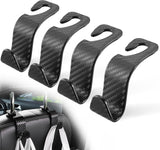 Car Purse Hook Headrest Hook for Car 4 Pack Universal Auto Seat Organizer Carbon