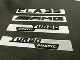Gloss Black CLA35 AMG TURBO 4MATIC replacement Badge Emblem For C118 CLA Class