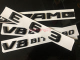Gloss Black E63 + S AMG V8 BITURBO Trunk Emblem Badge Sticker