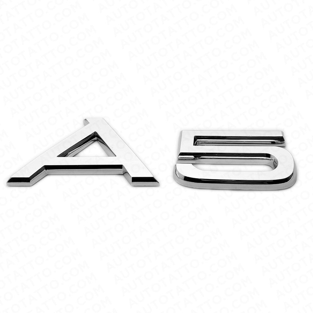 For Audi A5 OEM Chrome Rear Letter Tail Badge Trunk Emblem Badge Logo Sport