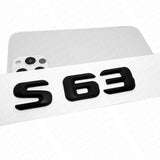 14-17 S 63 AMG Letter 3D Emblem Trunk Logo Nameplate Badge Decorate Matte Black