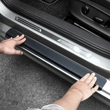 4x Carbon Fiber Car Door Plate Sill Scuff Cover Anti-Scratch Sticker Accessories