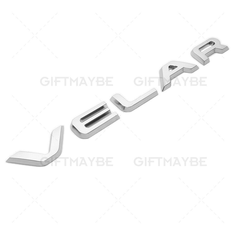 Velar Liftgate Logo Emblem Badge Replace OEM Range Land Rover Fender Rear Silver