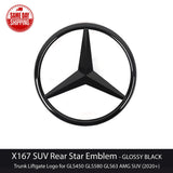 For X167 GLS Mercedes GLOSS BLACK Star Emblem Rear Trunk Lid Badge A1678171300