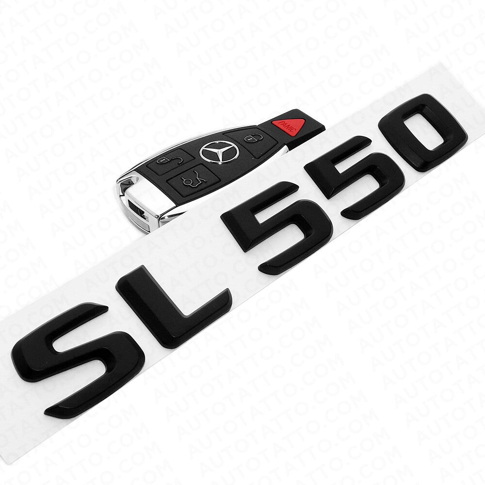 01-14 SL 550 AMG Letter Emblem Trunk Logo Nameplate Badge Decorate Sport Black