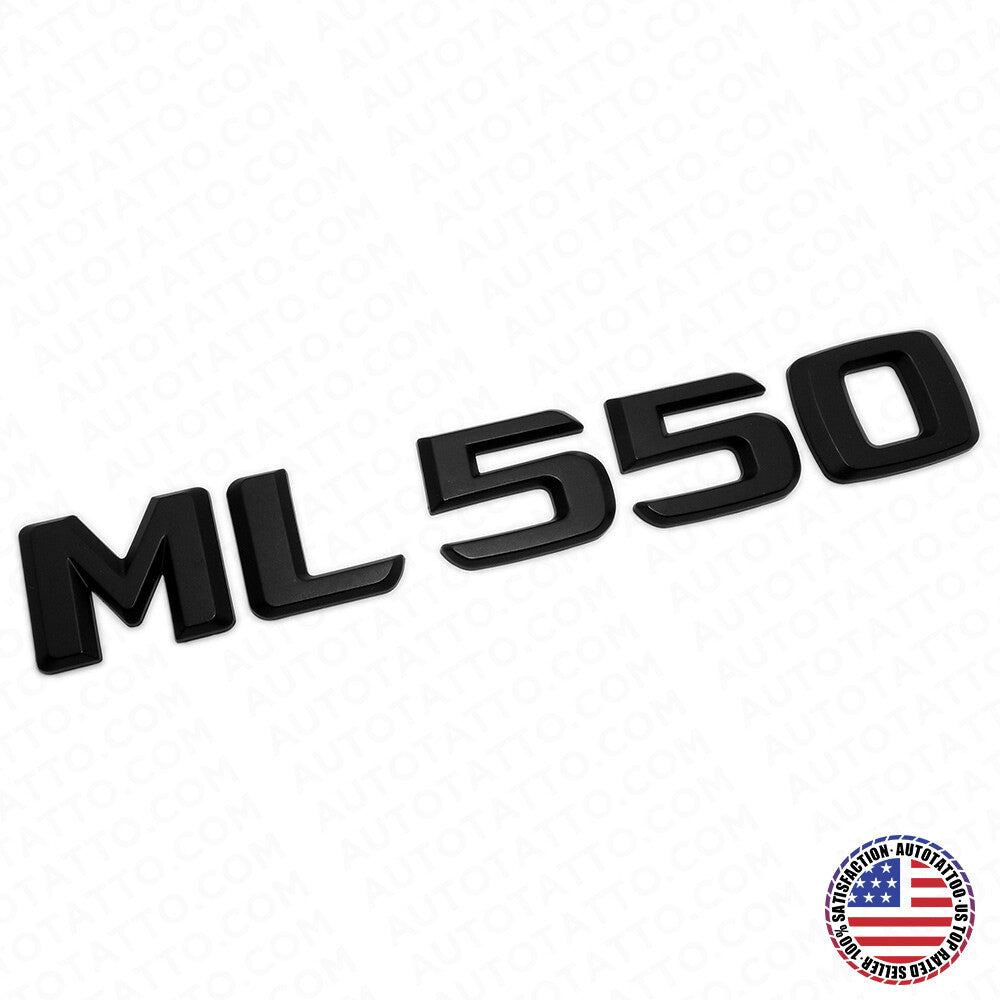 Benz ML 550 AMG Letter Emblem Trunk Logo Nameplate Badge Decorate Sport Black
