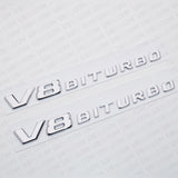 17+ Mercedes OEM V8 BiTurbo Sport AMG Car Logo Side Fender Marker Emblem Badge