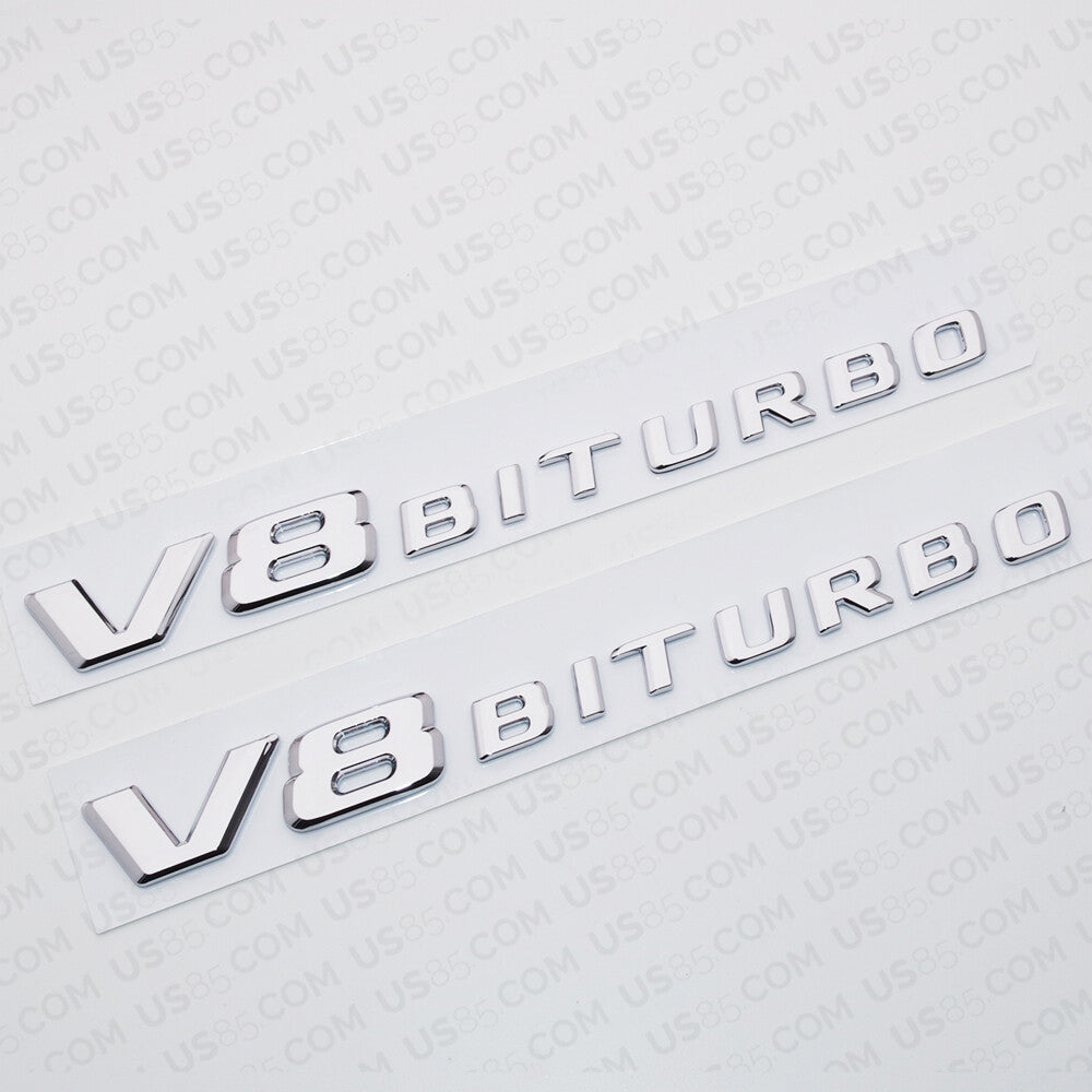 17+ Mercedes OEM V8 BiTurbo Sport AMG Car Logo Side Fender Marker Emblem Badge