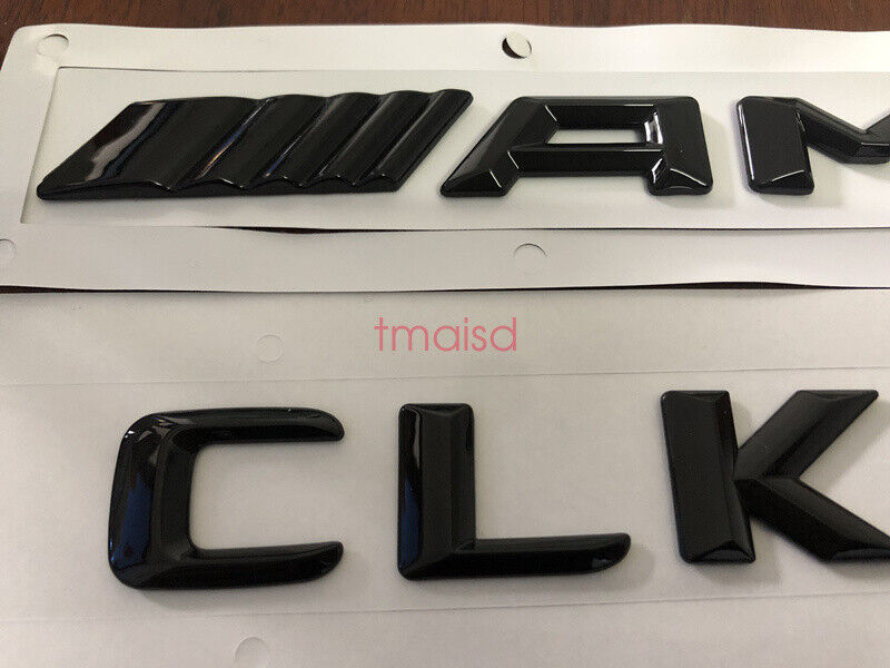 Glossy Black CLK55 AMG Letters Trunk Embl Badge Sticker for Mercedes CLK