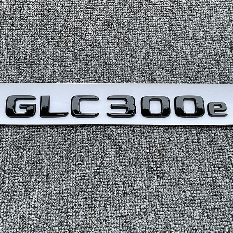GLC300e +4MATIC Gloss Black Rear Trunk Emblem Badge Sticker For GLC C253 X253