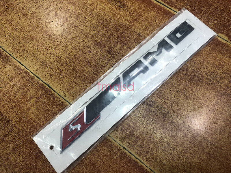 Black S////AMG S AMG Letters Trunk Emblem Badge Sticker for AMG S