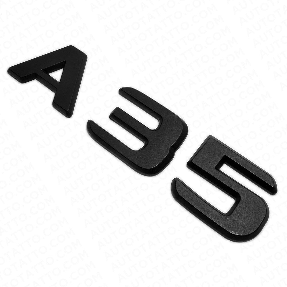 A35 AMG Letter Emblem 3D Trunk Logo Nameplate Badge Decorate Sport Matte Black