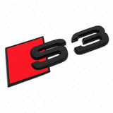 Audi S3 Matte Black Rear Letter Tail Nameplate Trunk Emblem Badge Sport Sline