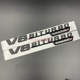 Matte black GLS63s AMG V8 BITURBO Trunk Emblem Badge Sticker For Mercedes Benz