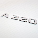 19+ Nameplate OEM A220 Emblem 3D Trunk Logo Badge Decoration AMG 4Matic - Chrome