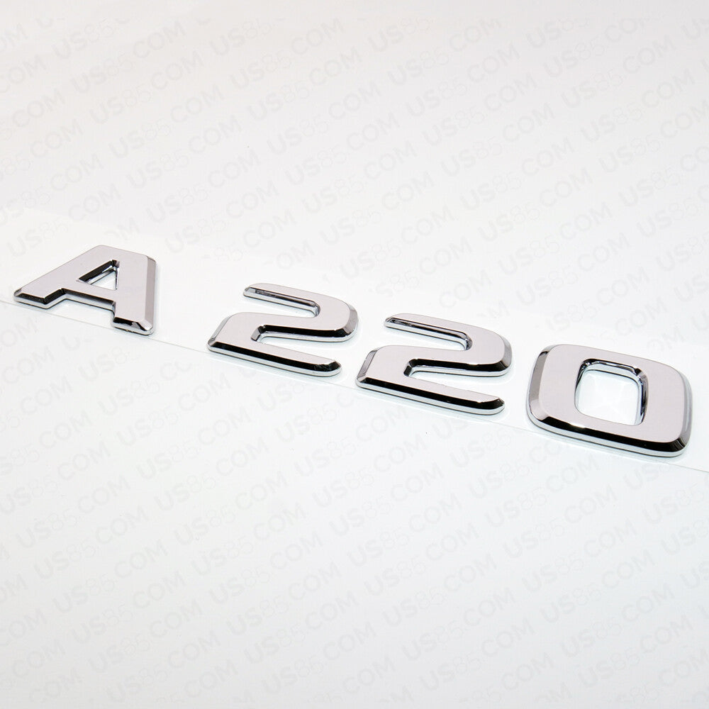 19+ Nameplate OEM A220 Emblem 3D Trunk Logo Badge Decoration AMG 4Matic - Chrome