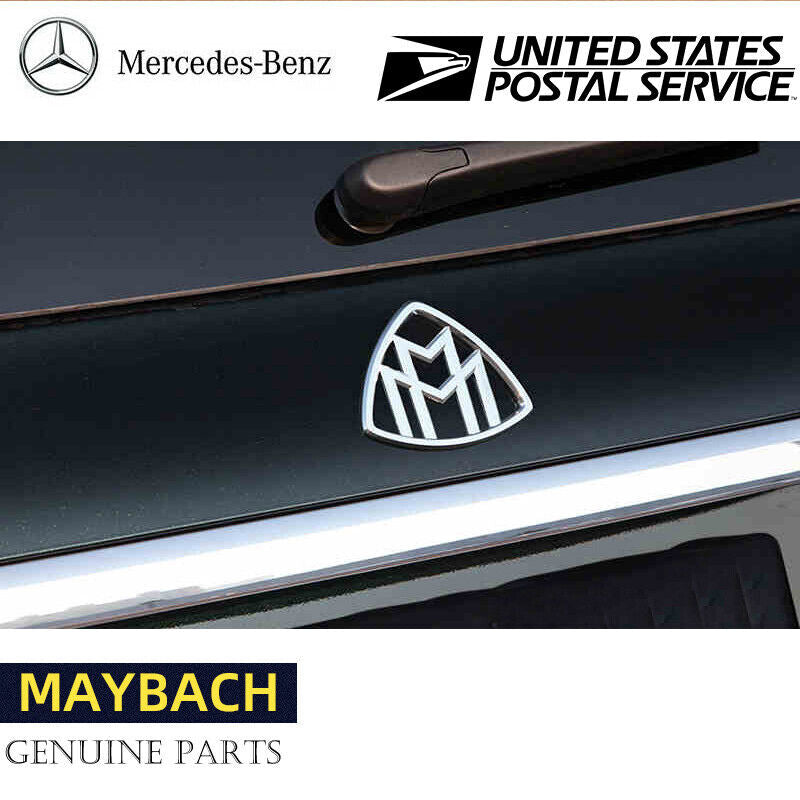Gloss Black For Mercedes-Benz Maybach Trunk Emblem Rear Badge Standing S Class