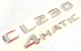 CL230+4MATIC CHROME For MERCEDES REAR TRUNK EMBLEM BADGE NAMEPLAT DECAL NUMBER