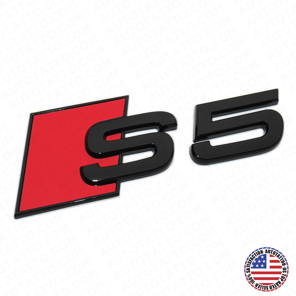 Audi S5 Gloss Black Rear Letter Tail Nameplate Trunk Emblem Badge Sport Sline