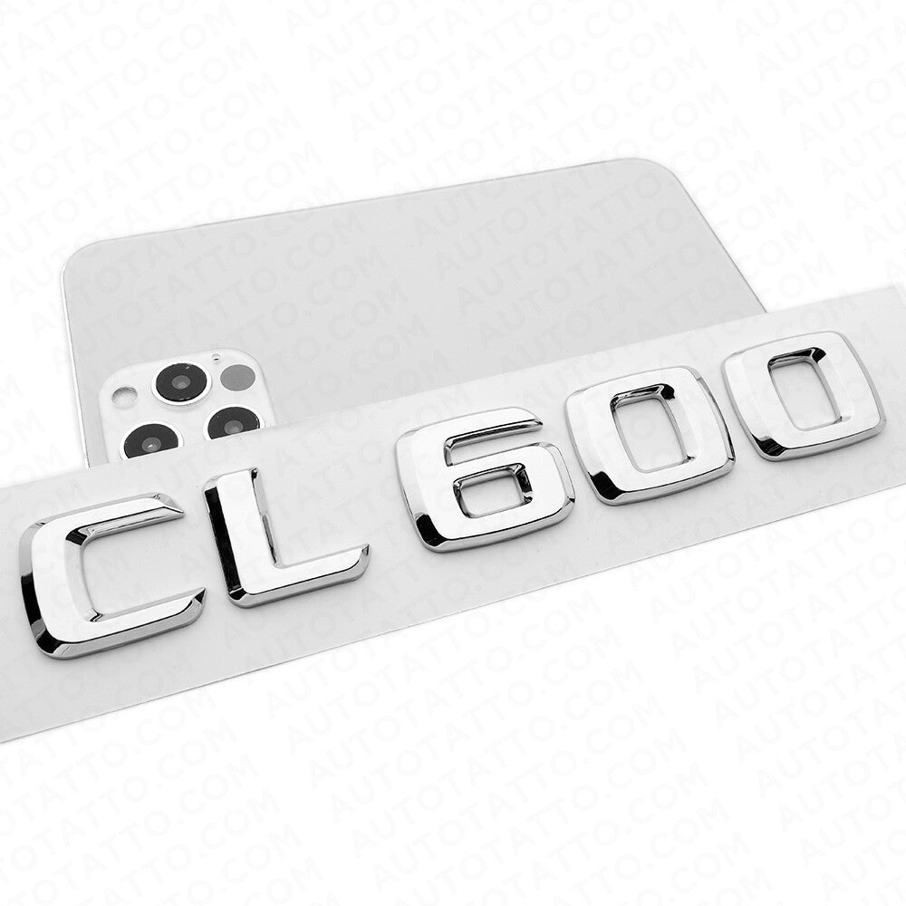 01-14 CL 600 Emblem Trunk Lid Letter Logo Nameplate Badge Decoration AMG Chrome