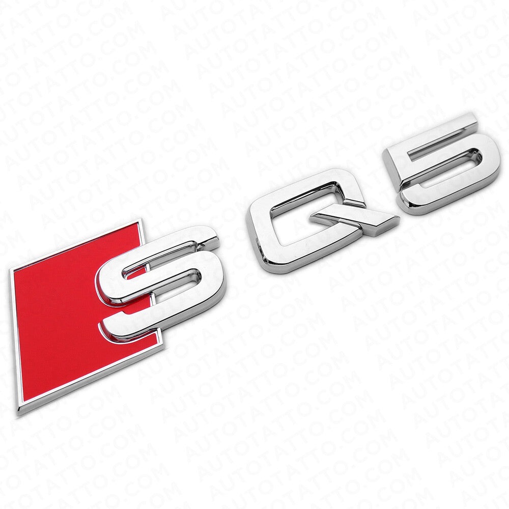 Audi SQ5 OEM Chrome Rear Letter Liftgate Nameplate Trunk Emblem Badge Sport