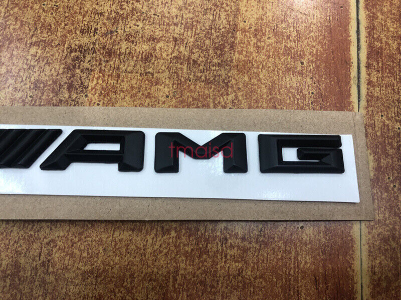 Black S////AMG S AMG Letters Trunk Emblem Badge Sticker for AMG S