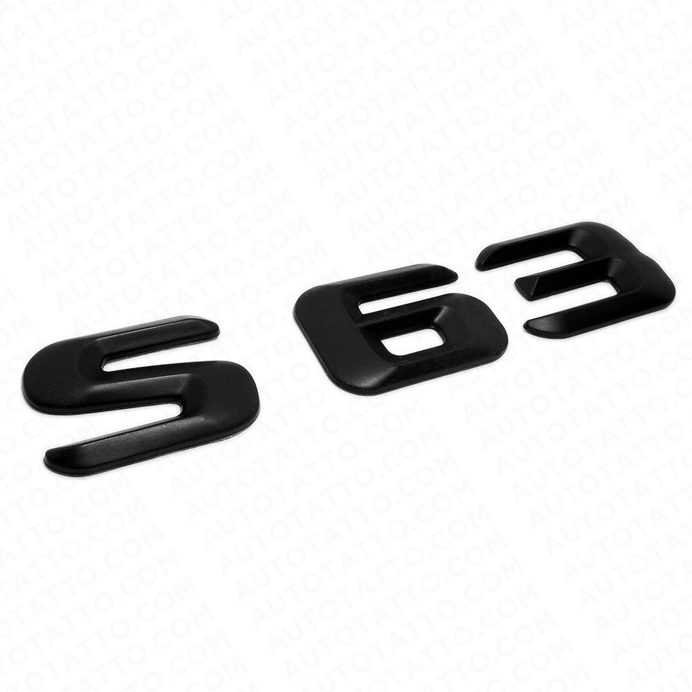 14-17 S 63 AMG Letter 3D Emblem Trunk Logo Nameplate Badge Decorate Matte Black