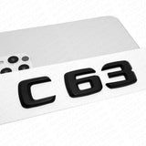 07-15 C 63 AMG Letter Emblem 3D Trunk Logo Nameplate Badge Decorate Sport Black